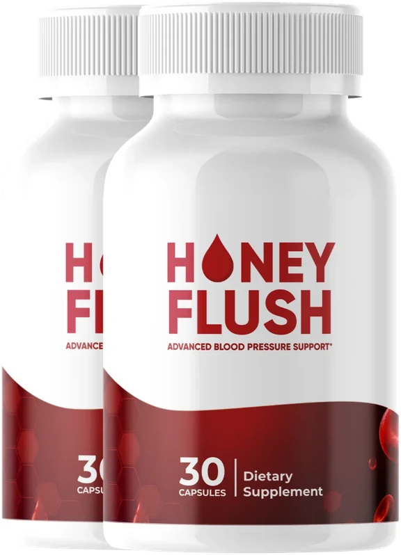 Honey Flush two 30 capsule bottles